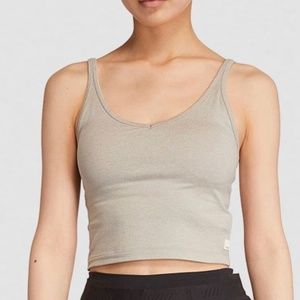 Vuori Halo Performance Crop - Small - Oyster Heather